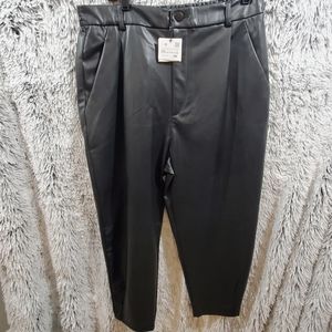 New zara faux leather skinny pants plus size xxl